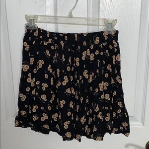 Brandy Melville flowered mini skirt